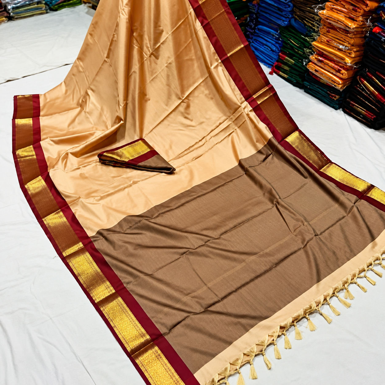 Hathi ₹520 Saree - Sand Beige